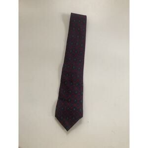 Vtg GAP Neckwear Mens Silk Tie Red Blue Geometric Diamonds